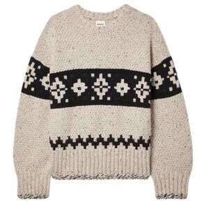 Khaite Oversized Beige Tabi Cashmere Sweater Size S